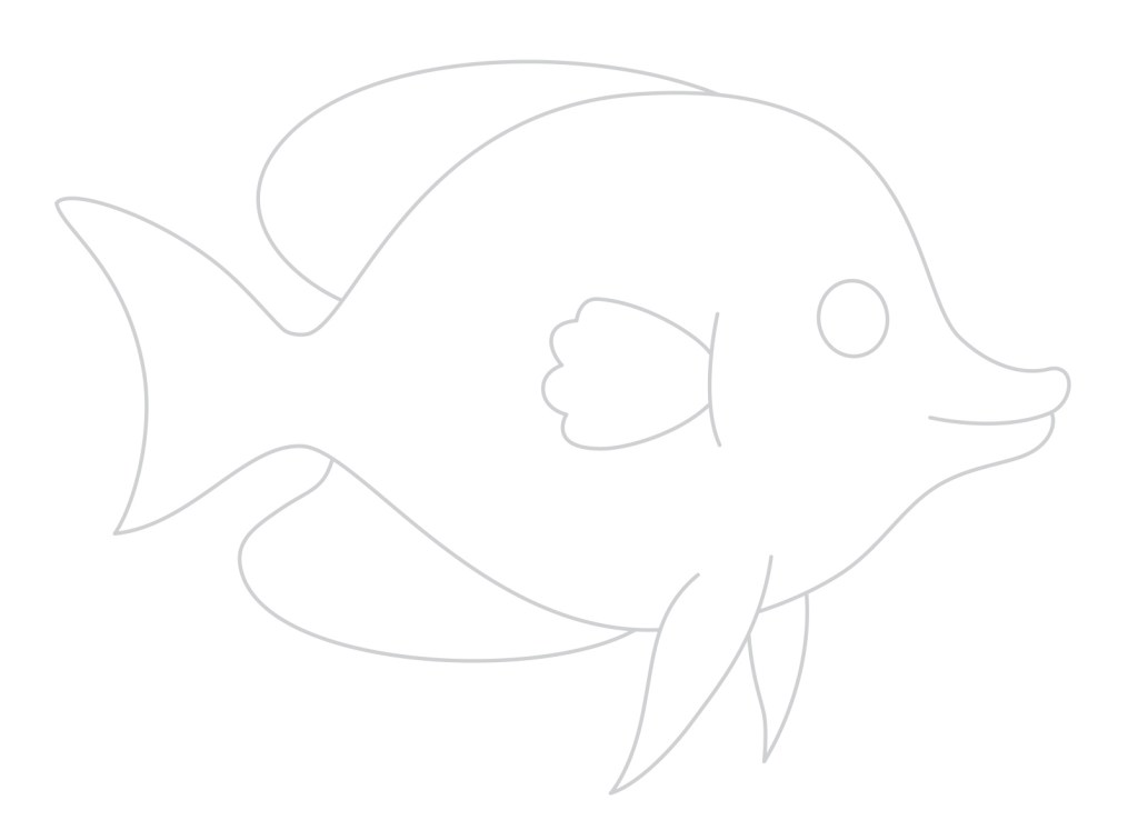 Line drawing of a fish.